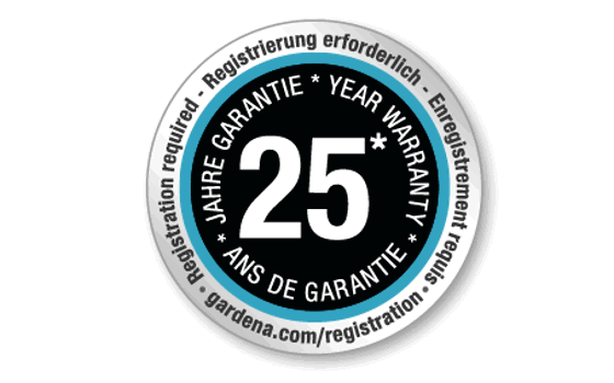 Die 25-jährige Garantie gewährleistet hohe Qualität